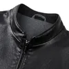 Men's Leather Faux Baseball Collar Coat Spring and Autumn HighEnd Motorcycle Leisure Jacket Men 230908