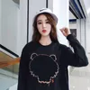 Designer Fashion Men Women Kenzos Hoodie Tiger Head Advanced Embroidery Round Neck Pullover Autumn Winter Loose High Street Classic Tops 350