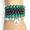 SN1236 2018 ON WOMENSYOGA BRACELET FASHIT BLACK ONYX Amazonite Braceter Natural Phoenix Stone Balance Energy Jewelry271W