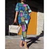 Ny vår- och hösten trendig street trendiga kvinnors träningsdräkter Två stycken Set Designerkläder med 3/4 ärmar Fashion Casual Set