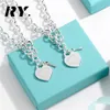 Hight quality TF heart pendant with key charm necklace 925 sterlling silver jewelry Designer Luxury Brands Classic Wedding Valenti286I