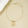 Hanger Kettingen Gouden Textuur Koperen Ketting Voor Vrouwen Persoonlijkheid Temperament Dames Romantische Prom Sieraden Groothandel