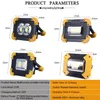 Led Portable Spotlight 6000lm Super Bright Led Work Light Rechargeable for Outdoor Camping Lampe by 18650289S