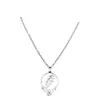 AFAWA collier chaîne en acier inoxydable crâne mort reconnaissant pour hommes femmes couleur argent collier bijoux cadenas mujer N4206S033323061