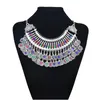 Smycken sätter afghan för kvinnor Colorf Crystal Neckor Earring Hårklipp Brud Indian Drop Delivery DHKGP