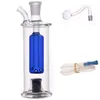 Mini EE. UU. Popular LED Hookah Pyrex Vidrio Quemador de aceite Tubo Grueso Clavo burbujeador agua Bong pequeños quemadores tubos dab rig mini vaso embriagador Bongs