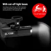 Lumières de vélo TOWILD CL1200 lampe avant de lumière LED rechargeable par USB 1200LM 4000mAh accessoires de phare étanche de vélo 230907