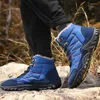 Boots 2023 Winter Warm Men Fashion Sneakers High Top Man Suede Casual Shoes Lace-up Thick Bottom Stylish