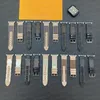 Классический ремешок для часов, браслет для Apple iWatch Series 8, 7, 6, 5, 4, 3, 2, 1 Se, ультра сменный браслет, кожаный ремешок с цветочным принтом и буквами, 38 мм, 40 мм, 41 мм, 42 мм, 44 мм, 49 мм, ремень