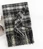 Winter Warm Square Plaid Fashion Wszechstronny szalik dla kobiet