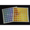 Diğer dekoratif çıkartmalar 15x15mm 2000pcs 'Kalite' Orijinal '' Gerçek 'Geçerli' Test Edilmiş Tamam 'holografik etiket hologram etiketi Gold 230907