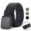 Men Ourdoor Nylon Army Tactical Camping Belt 110 120cm Military Waist Canvas Belts Security Check Waist Straps Black Gray Khaki