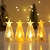 Christmas Decorations 4pcs Flameless LED Electronic Candles Tree Shaped Crystal Lights Atmosphere LightsWedding Holiday 230907