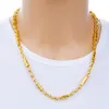 Collier solide Hip Hop perles chaîne en or jaune 18 carats rempli de mode hommes chaîne lien Style Rock bijoux polis 1915