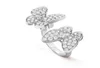 Clover Ring Designer Heart 4/Four Leaf Rings Women Gold Titanium Steel Lady Gioielli Accessori per gioielli