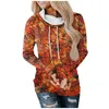 Women's Hoodies Female Clothing Daily Casual Fashion Halloween Printing Long Sleeve Pullover Shawl Collar Sweatshirts Camisetas