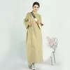 Ethnische Kleidung, lässig, Abaya für Damen, Baumwolle, Leinen, schlicht, islamisches langes Kleid, Dubai, türkische Bescheidenheit, Kaftan, muslimische Hijab-Robe, Sommer geschlossen