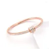 Bracciale rigido versione coreana in acciaio al titanio da donna con colonna romana Bracciale con diamanti Regalo semplice Lega personalizzata Personalità inossidabile