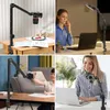 Lighting Studio Accessories Vijim LS25 Microphone Stand Extendable Metal Suspension Scissor Arm Phone Camera Fill Light Desktop Mic Clip Holder Tripod 230908