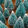Decorazioni natalizie 5 pezzi albero in miniatura piccolo sisal artificiale neve architettura del paesaggio alberi per l'artigianato decorazioni da tavolo 230907