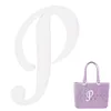 Sko delar tillbehör väska charms kompatibla med bogg infoga dekorativ alfabetbokstäver för anpassa din strand tyg gummi Låt otqf1