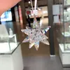 Charms Small Pendant Austrian Crystal Star car Decoration Ornaments Sun Catcher Hanging Trim Christmas Tree Gifts craft two size 230907