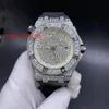 Diamantes relógio masculino relógios mecânicos automáticos 40mm com aço cravejado de diamantes 904l pulseira de borracha safira negócios pulsowatc274j