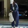Spodnie damskie Johnature Autumn Koreańska wersja swoboda prosta szerokopasmowa dres dresowa z wysokim stanem, luźne wygodne sporne spodnie kobiety 2023
