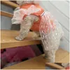 개 의류 디자이너 드레스 오래된 꽃 편지 l 패턴 소프트 애완 동물 조끼 냉각 푸피 드레스 치마 작은 개 고양이 PS1761 드롭 디 니브 dhmf6