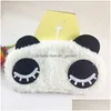 Party Favor Cartoon Panda Eye Mask Plush Sleep Outdoor Travel Portable Shading Masks Drop Delivery Home Garden Festive Suppli Dhgarden Dhk6D