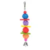 Outros suprimentos de pássaros Papagaio Rattan Brinquedos Pendurados Gaiola Beads Bell String Mão Tecido Mordida Mastigar Brinquedo Bola Acessórios para Animais de Estimação