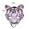 Maschere in maschera di tigre Leopardo animale Mardi Gras Halloween Mezza maschera Costumi Cosplay Kabuki Cat Dancing Party Puntelli