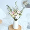 Fleurs décoratives Gypsophila séchées naturelles, marguerite blanche, Eucalyptus, décoration nordique de haute qualité, accessoires de luxe pour la maison