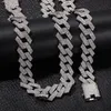 Iced Out Miami Cuban Link Chain Mens Rose Gold Chains Thick Necklace Bracelet Fashion Hip Hop Jewelry276Y