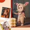 Puppen, Bjd-Puppe, 16 cm, 13 bewegliche Gelenke, niedliche Lächeln-Gesichtsform und Hasenohren, Kleidung, Anzug, Puppenspielzeug, Geschenk für Kinder, 230908