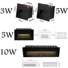 3W 5W 10W LED Wall Lamp Aluminum Stair light Recessed LED Step Lamp Pathway Wall Corner Lamps AC85-265V Wall Light