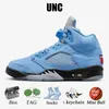 Jumpman 5 basketskor för mäns oliv 5s svart katt aqua unc Lucky Green Georgetown Concord Racer Blue Raging Bull Jade Horizon What the Trainers Sneakers With Box