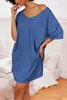 Sexy Pyjamas Ekouaer Women's T-shirt Pajamas Cotton V-neck Pajamas Comfortable Casual CoverLF230908