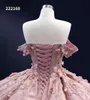 Robes de soirée à fleurs rose, épaules dénudées, robe de bal, robes pour femmes SM222160