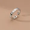 925 prata esterlina romântico amor coração casal dedo abertura anel para mulheres moda elegante proposta festa jóias