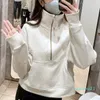 Yoga Sweatshirt Scuba Half Zip Hoody Hoodies Outdoor Losse Sweatshirts Gymkleding Dames Tops Workout Fiess Dikke Yoga Jassen Oefening