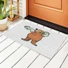 Halılar Cadılar Bayramı Panda 60x40cm Halı Pvc Floor Paspas Retro Anti-Slip Ev Dekor