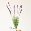 Flores decorativas Artificial Seda Plástico 11 Cabeças Lavanda Plantas Falsas Buquê de Freio de Casamento Interior Ao Ar Livre Decoração de Mesa de Escritório em Casa