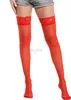 Sexy Socks Lastclream Lace Thigh High Stockings for Women Sexy Naughty 10D Sheer Full Footed Socks Lingerie Silicone Anti-Slip Plus Size P230907