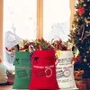 40 Styles Stora duk Santa Sack Christmas Drawstring Candy Toys Sacks For Presents Kids Gift Christmas Bags Xmas Party Decor 908