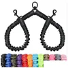 Colliers de chien Laisses Laisses Deux têtes Nylon élastique détachable Poignée durable pour animaux de compagnie 2 tractions Corde pour l'entraînement à la marche Courir Drop Del Dhsdj