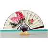 Favor de fiesta 10 pulgadas DIY Pintura en blanco Ventilador plegable Color sólido Tela de seda Show Dance Fans Drop Entrega Home Garden Festive S Dhgarden Dhlbm