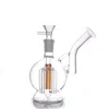 도매 담체 수제 흡연 유리 DAB 장비 배관 기능 6Tree Perc Water Bongs 독특한 Shisha Heady Oil Rigs Pipes 14mm 관절