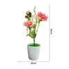 Fleurs décoratives 36 cm Artificielle Rose Bonsaï Fausse Soie Fleur En Plastique En Pot Fausse Plante Maison Bureau Salon Ornement Mini Arbre