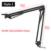 Belysningsstudiotillbehör Black NB35 Microphone Scissor Arm Stand Mic Clip Holder Desk med legeringsbasklämma för KTV -sändning 230908